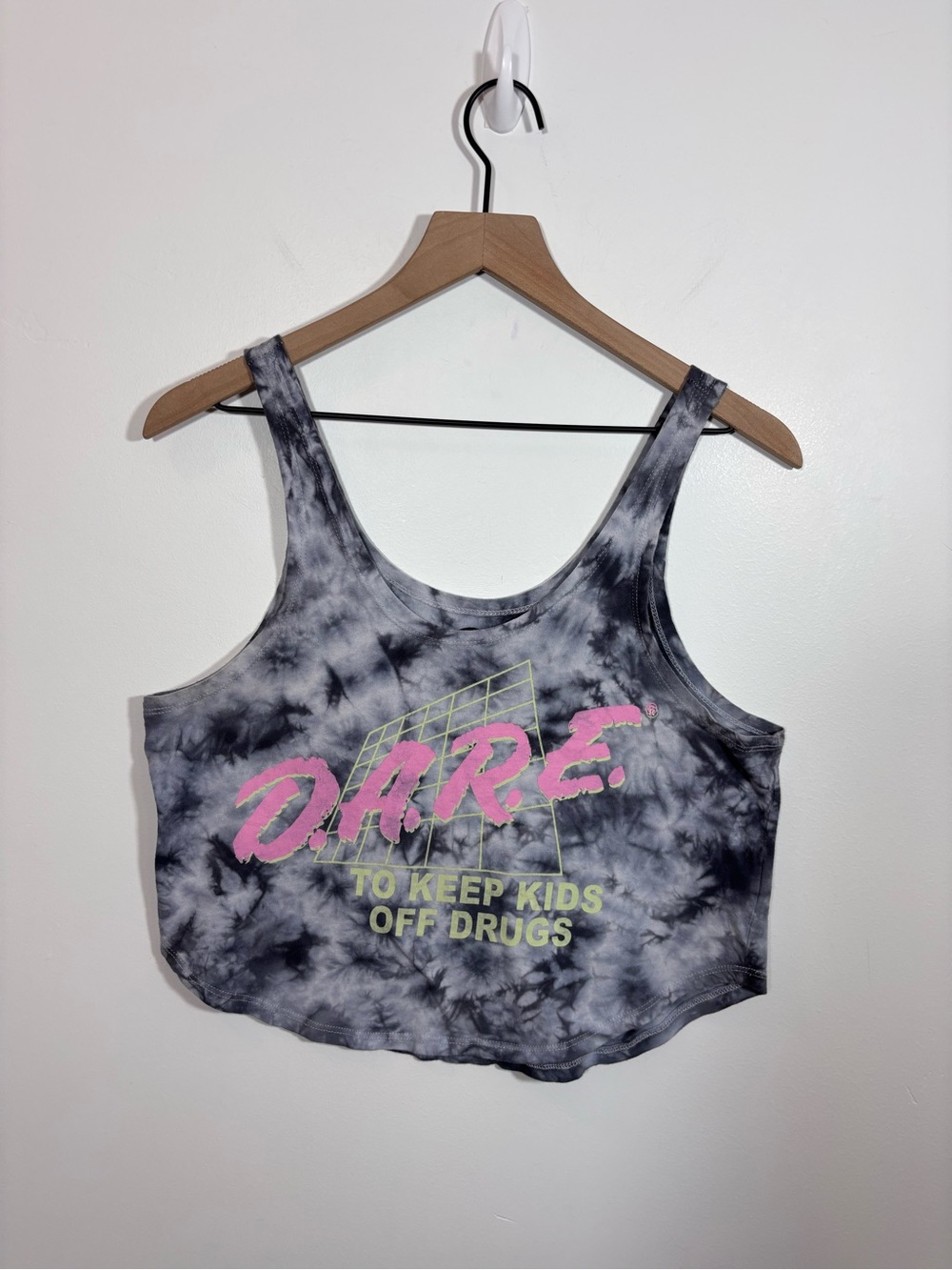 Project Karma DARE tie-dye cropped tank XS